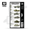 Vallejo 71621 Zestaw Model Air 8 farb Cold War & Modern Russian Green Patterns