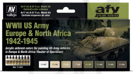 Vallejo 71625 Zestaw Model Air 8 farb WWII US Army Europe & North Africa 1942-1975