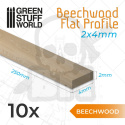Beechwood flat profile bukowe 4x250mm 10 szt.