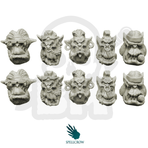 Orcs Bikers Heads - głowy orków 10 szt.