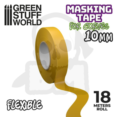 Green Stuff Flexible Masking Tape 10mm elastyczna taśma maskująca 18m