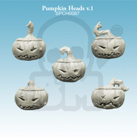 Pumpkin Heads v.1 - 5 szt. dynie na Halloween