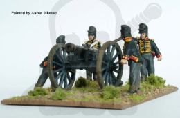 British Foot Artillery firing 9 pdr - wojny napoleońskie