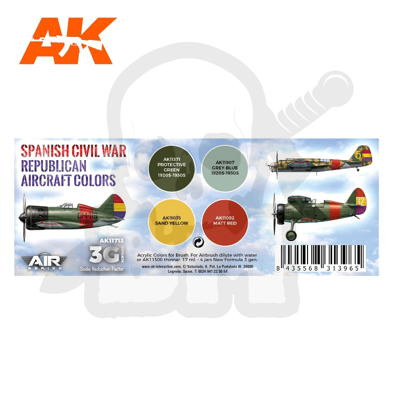 AK Interactive AK11713 Spanish Civil War Republican Aircraft Color