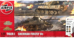 Airfix 50186 Gift Set Classic Conflict Tiger 1 vs Sherman 1:72