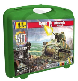 Heller 60975 Constructor Kit Somua S35 + German Infantry 1:72