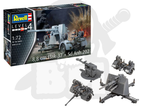 Revell 03325 8,8 cm Flak 37 + Sd.Anh.202 1:72
