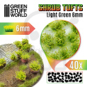 Shrubs Tufts - 6mm self-adhesive - Light Green - jasnozielone kępki roślin