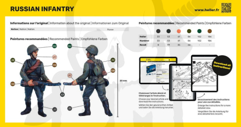 Heller 49603 Russian Infantry 1:72 rosyjska piechota II wojna
