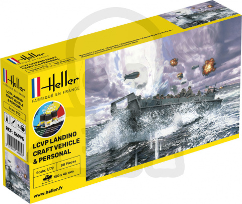 Heller 56995 Starter Set - LCVP Landing Craft Vehicle + figurki 1:72