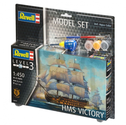 Revell 65819 zestaw H.M.S. Victory 1:450 + farbki