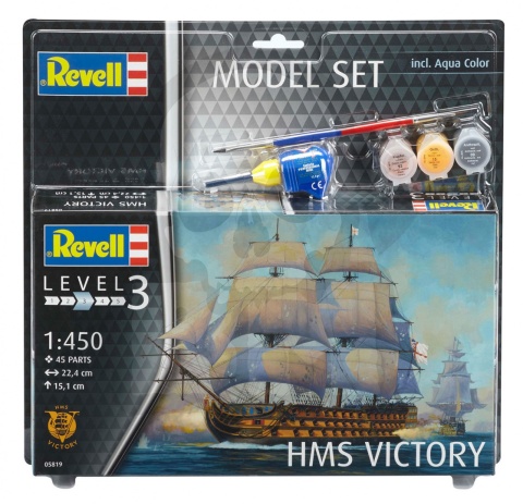 Revell 65819 zestaw H.M.S. Victory 1:450 + farbki