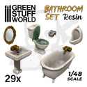 Resin Set Toilet and WC - toaleta 13 szt. 1:48-1:35