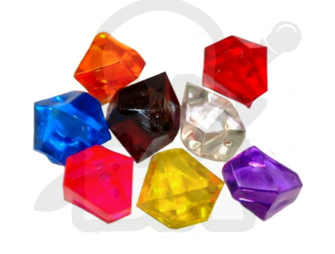 Crystal Gem 10mm - kryształki żetony znaczniki 8 szt.