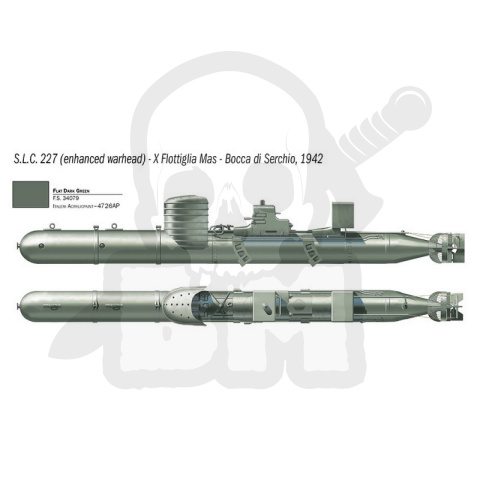 1:35 S.L.C. Maiale with crew - włoska żywa torpeda