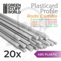 ABS Plasticard - Profile - zestaw mix 20 szt.