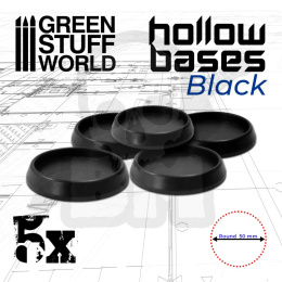 Hollow Plastic Bases Black 50mm