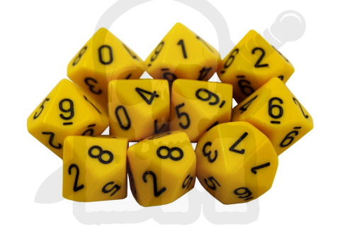 Kostki żółte RPG K10 10szt. kości kostka