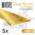 Płaski profil z mosiądzu 0.2 x 12mm 5 szt.