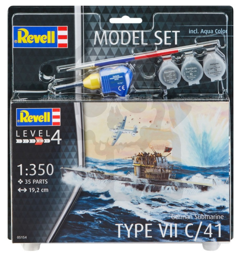 Revell 65154 Niemiecki U-Boat Type VIIC /41 1:350