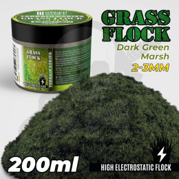 Static Grass Flock 2-3mm Dark Green Marsh 200 ml