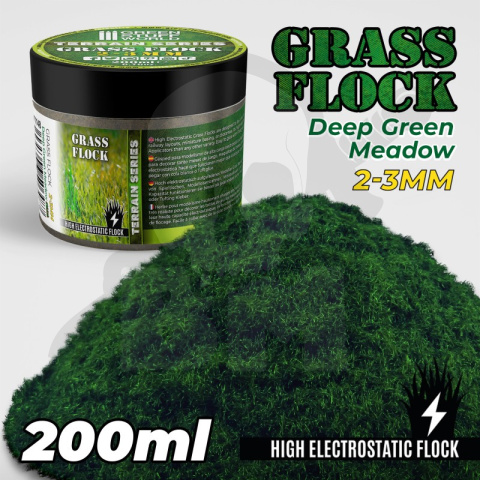 Static Grass Flock 2-3mm Deep Green Meadow 200 ml