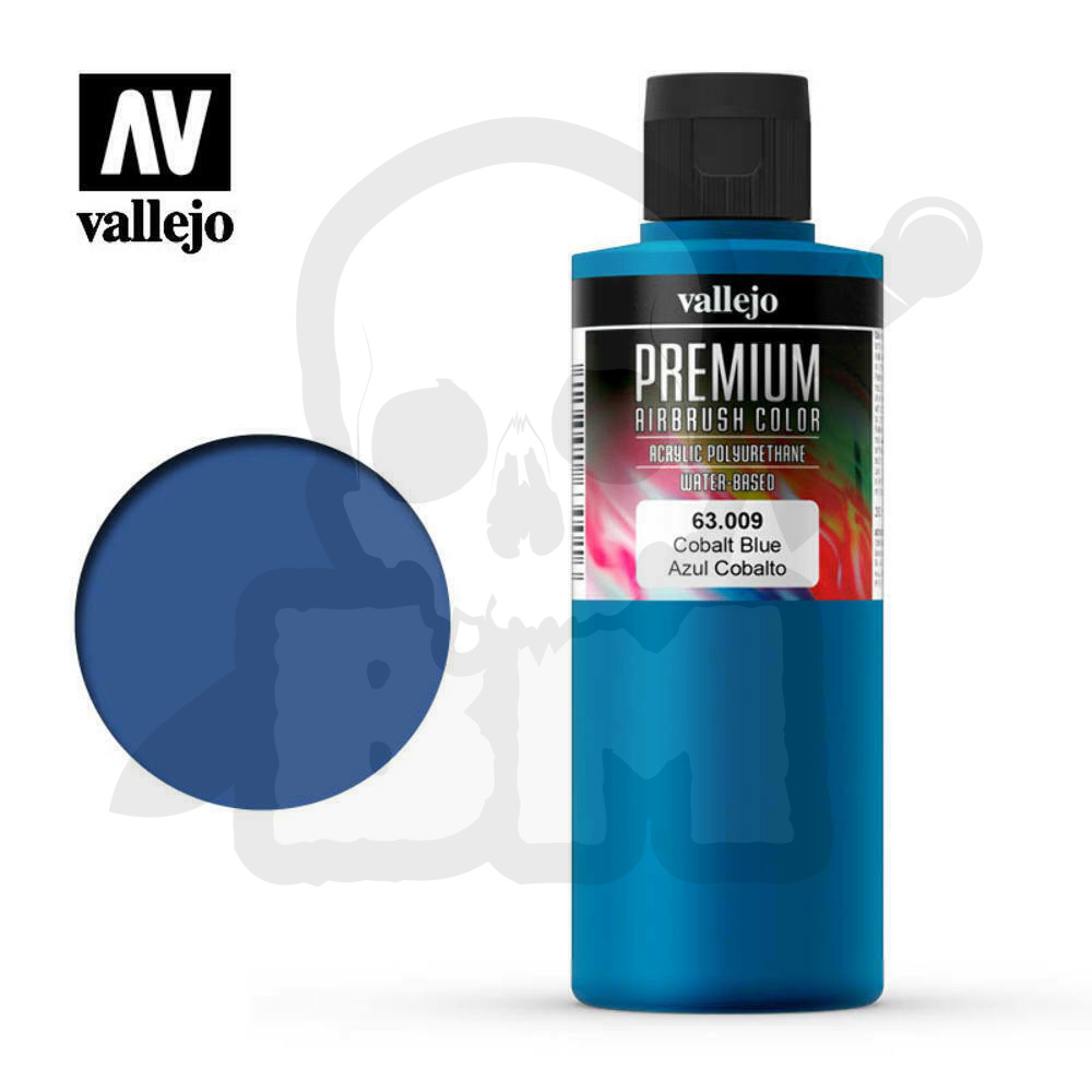 Vallejo 63009 Premium Airbrush Color 200ml Cobalt Blue