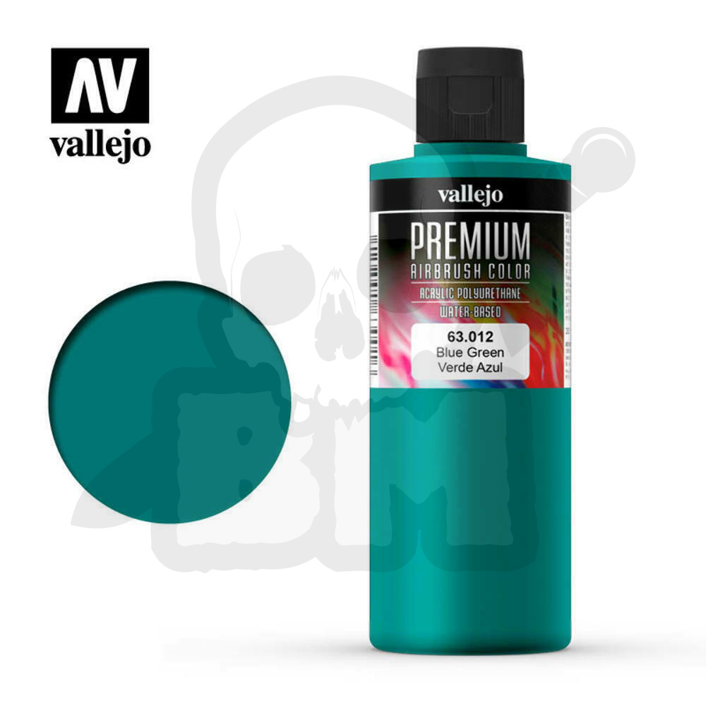 Vallejo 63012 Premium Airbrush Color 200ml Blue Green