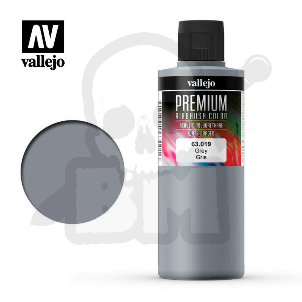 Vallejo 63019 Premium Airbrush Color 200ml Grey