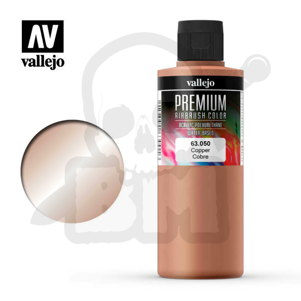 Vallejo 63050 Premium Airbrush Color 200ml Copper Metallic