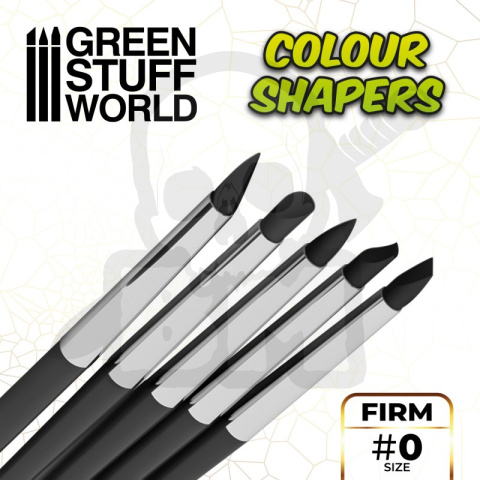 Pędzle silikonowe - Color Shapers BLACK Size 0 - 5 szt.