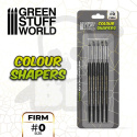 Pędzle silikonowe - Color Shapers BLACK Size 0 - 5 szt.