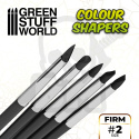 Pędzle silikonowe - Color Shapers BLACK Size 2 - 5 szt.