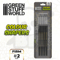 Pędzle silikonowe - Color Shapers BLACK Size 2 - 5 szt.