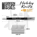 Profesional Metal HOBBY KNIFE profesjonalny nóż + 10 ostrzy