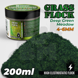 Static Grass Flock 4-6mm Deep Green Meadow 200 ml