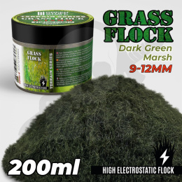 Static Grass Flock 9-12mm Dark Green Marsh 200 ml