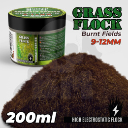Static Grass Flock 9-12mm Burnt Fields 200 ml