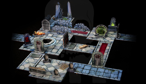 e-Raptor RPG Objects DUNGEON - objekty RPG Loch 28szt.