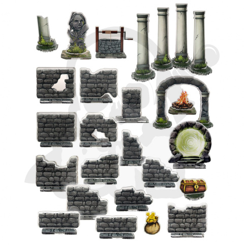 e-Raptor RPG Objects RUINS - objekty RPG Ruiny 26 szt.