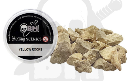 Kamienie Grys żółty 10-40 mm do makiet - 155 ml