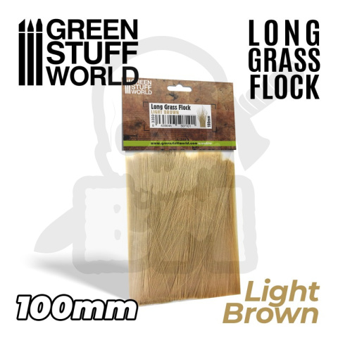 Long Grass Flock 100mm - Light Brown