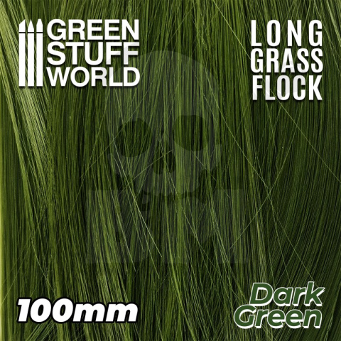 Long Grass Flock 100mm - Dark Green