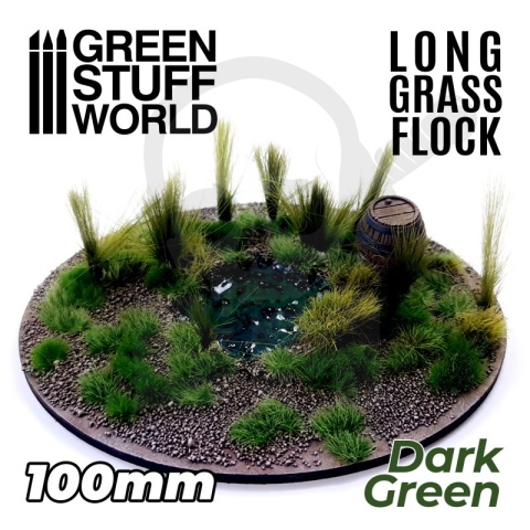 Long Grass Flock 100mm - Dark Green