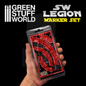 Legion arc-shaped line of fire markers - Red Fluor