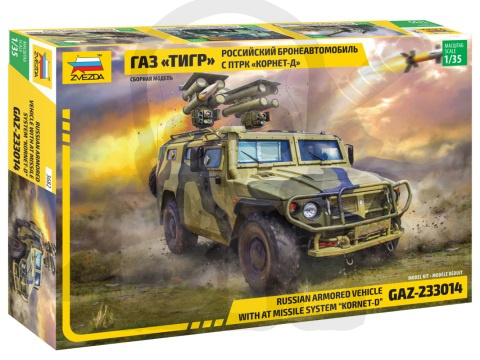 1:35 Russian armored heavy vehicle Gaz-233014 with at missile system Kornet-D