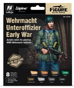 Vallejo 70246 Zestaw Model Color 8 farb + Wehrmacht Unteroffizier Early War